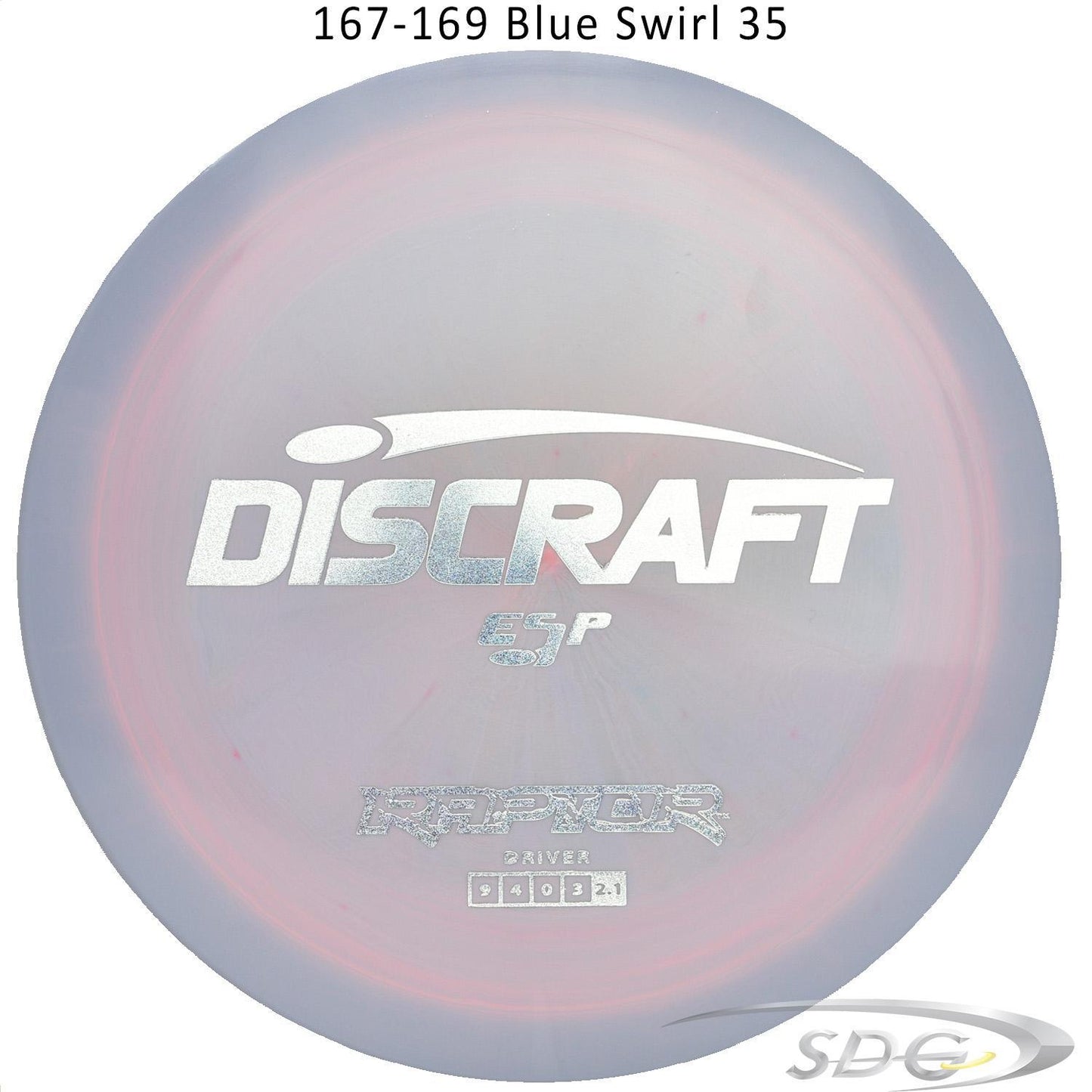 discraft-esp-raptor-disc-golf-distance-driver 167-169 Blue Swirl 35 