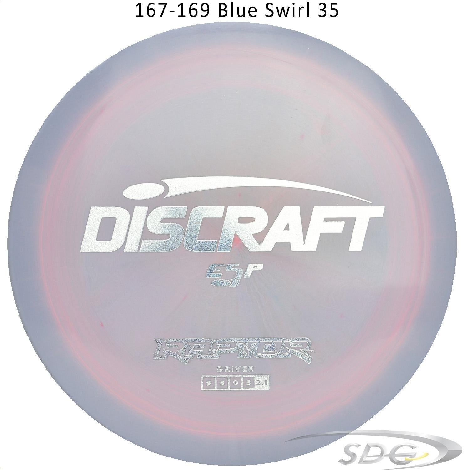 discraft-esp-raptor-disc-golf-distance-driver 167-169 Blue Swirl 35