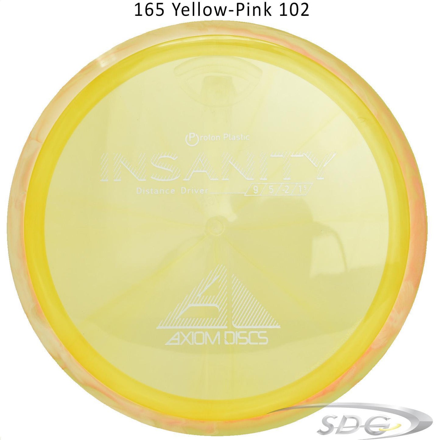 axiom-proton-insanity-disc-golf-distance-driver 165 Yellow-Pink 102 