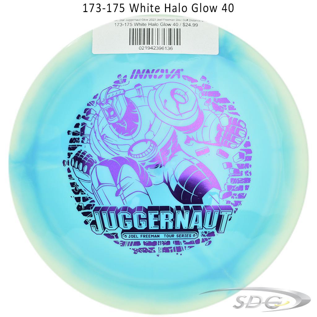 innova-halo-star-juggernaut-glow-2023-joel-freeman-disc-golf-distance-driver 173-175 White Halo Glow 40 