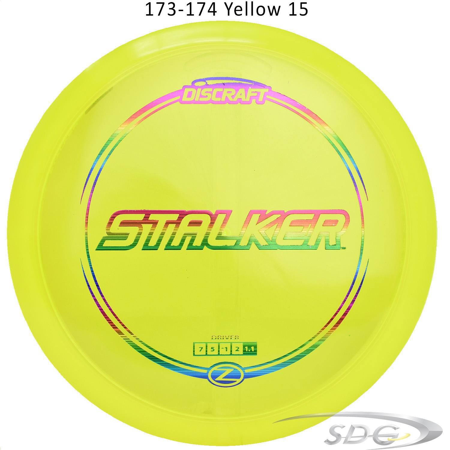 discraft-z-line-stalker-disc-golf-fairway-driver 173-174 Yellow 15