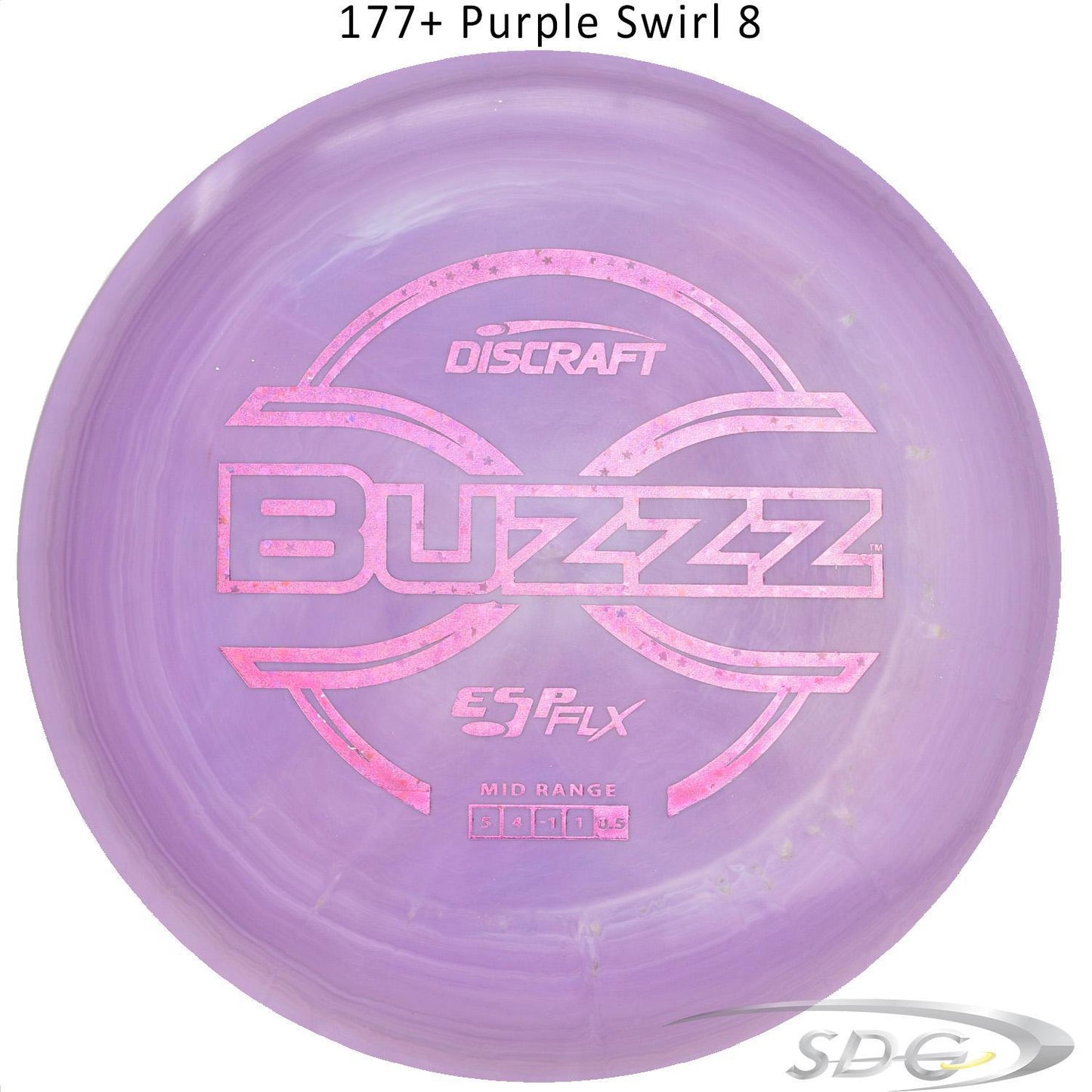 dicraft-esp-flx-buzzz-disc-golf-mid-range 177+ Purple Swirl 8