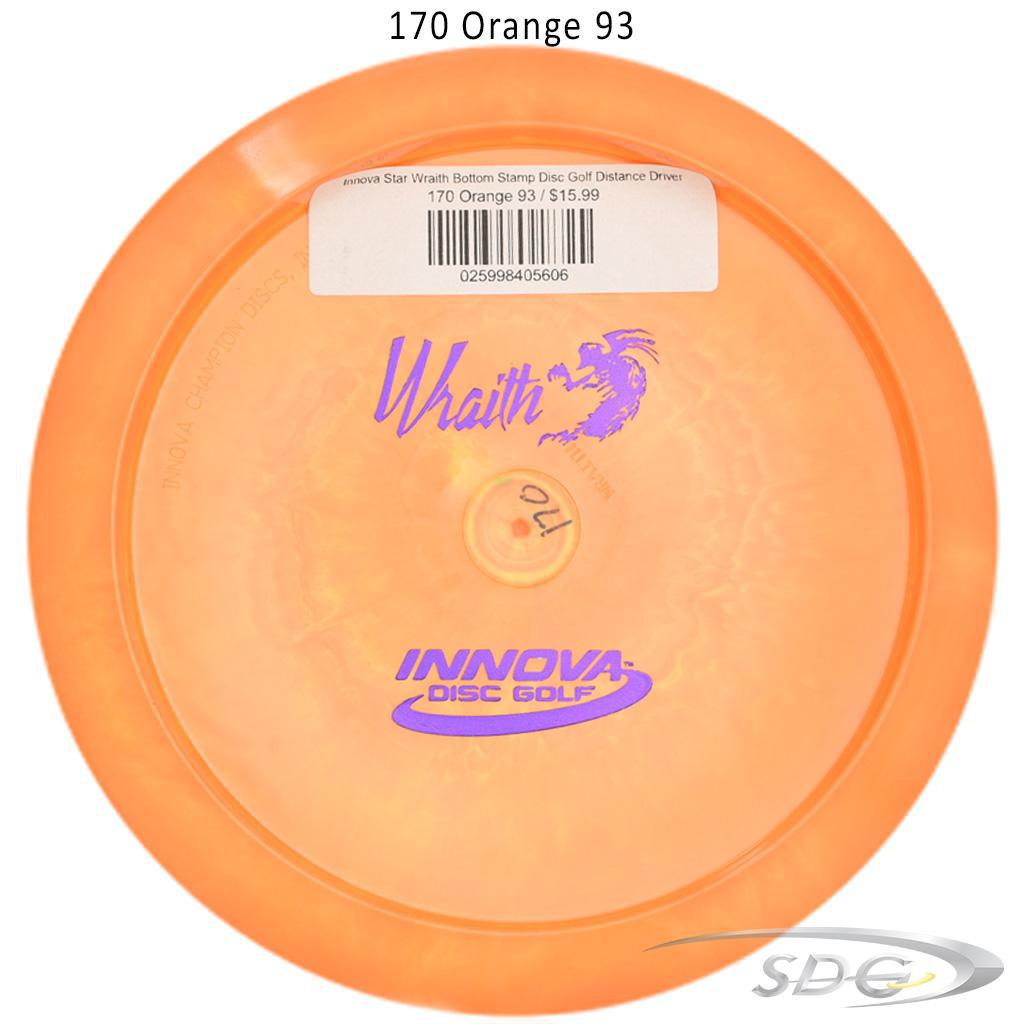 innova-star-wraith-bottom-stamp-disc-golf-distance-driver 170 Orange 93 