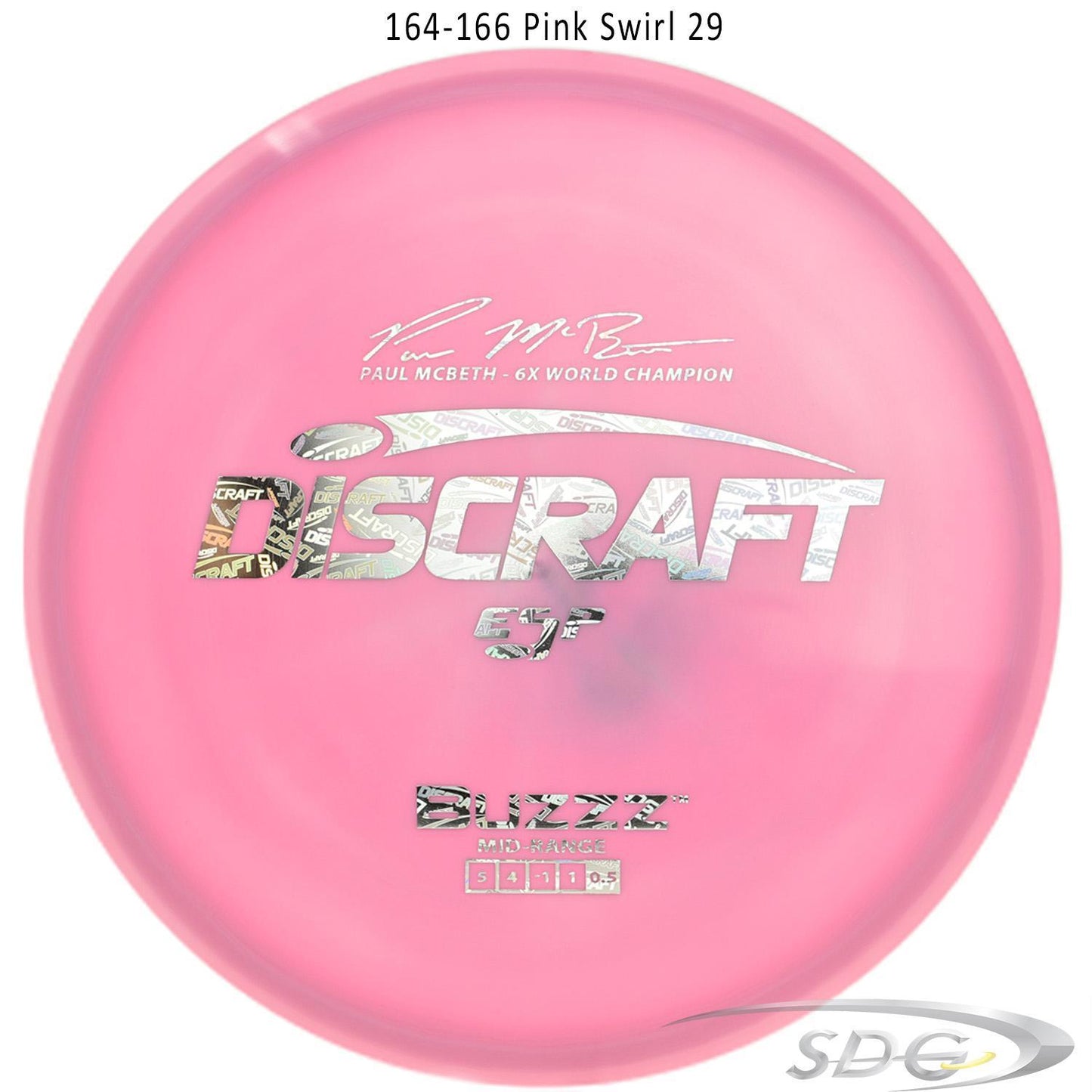 discraft-esp-buzzz-6x-paul-mcbeth-signature-series-disc-golf-mid-range 164-166 Pink Swirl 29