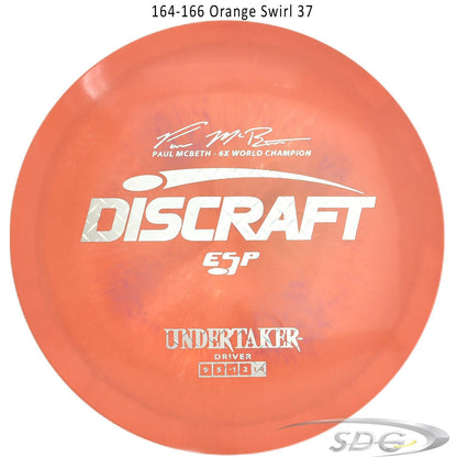 discraft-esp-undertaker-6x-paul-mcbeth-signature-series-disc-golf-distance-driver 164-166 Orange Swirl 37