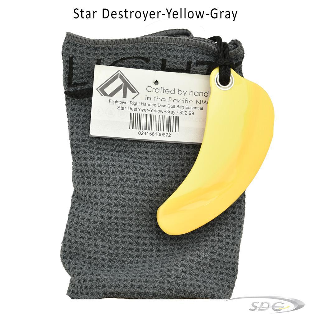 flightowel-right-handed-disc-golf-bag-essential Star Destroyer-Yellow-Gray 