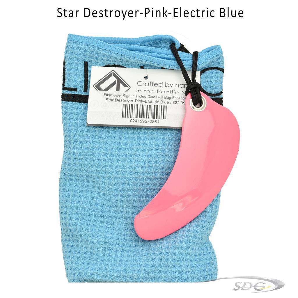 flightowel-right-handed-disc-golf-bag-essential Star Destroyer-Pink-Electric Blue 
