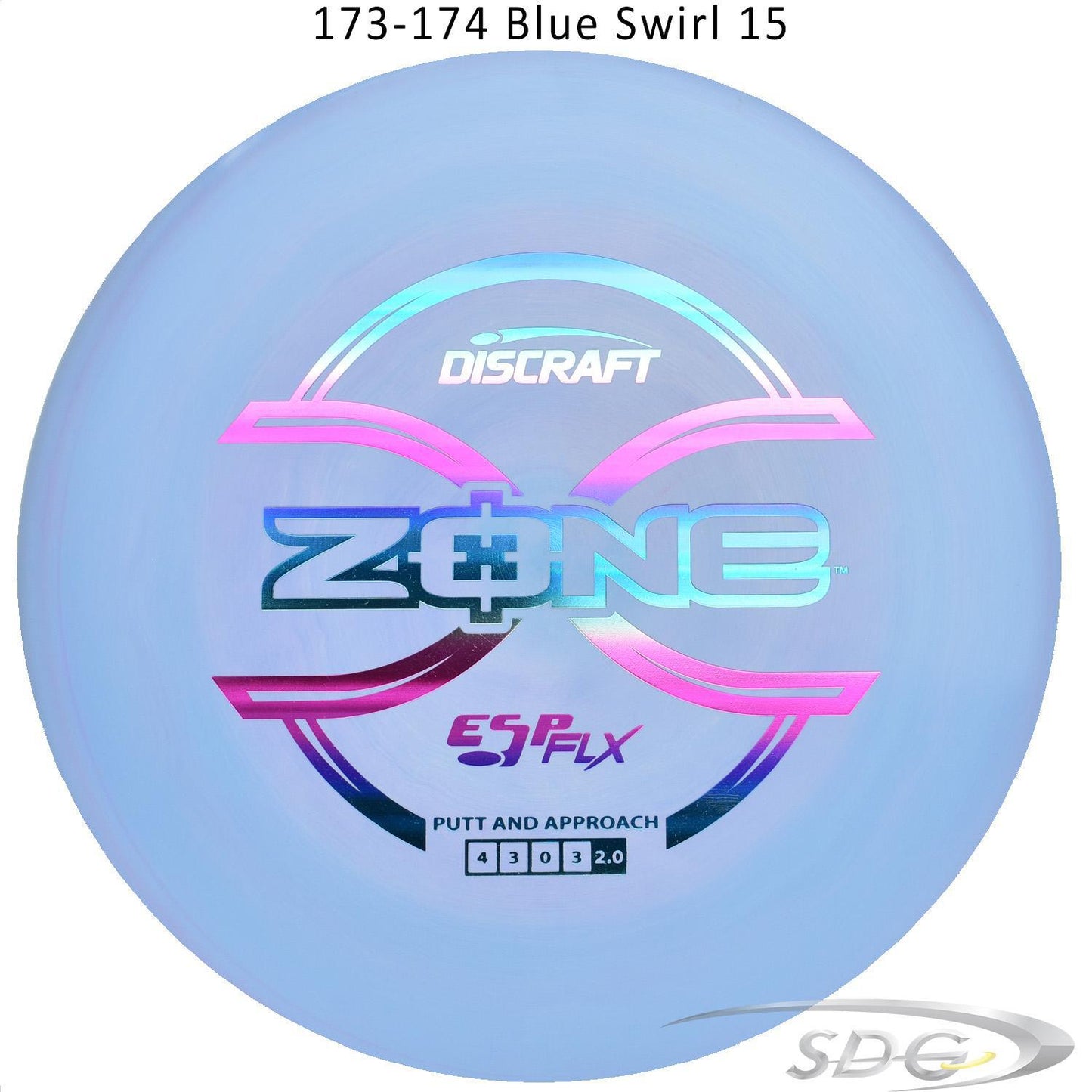 discraft-esp-flx-zone-disc-golf-putter 173-174 Blue Swirl 15 