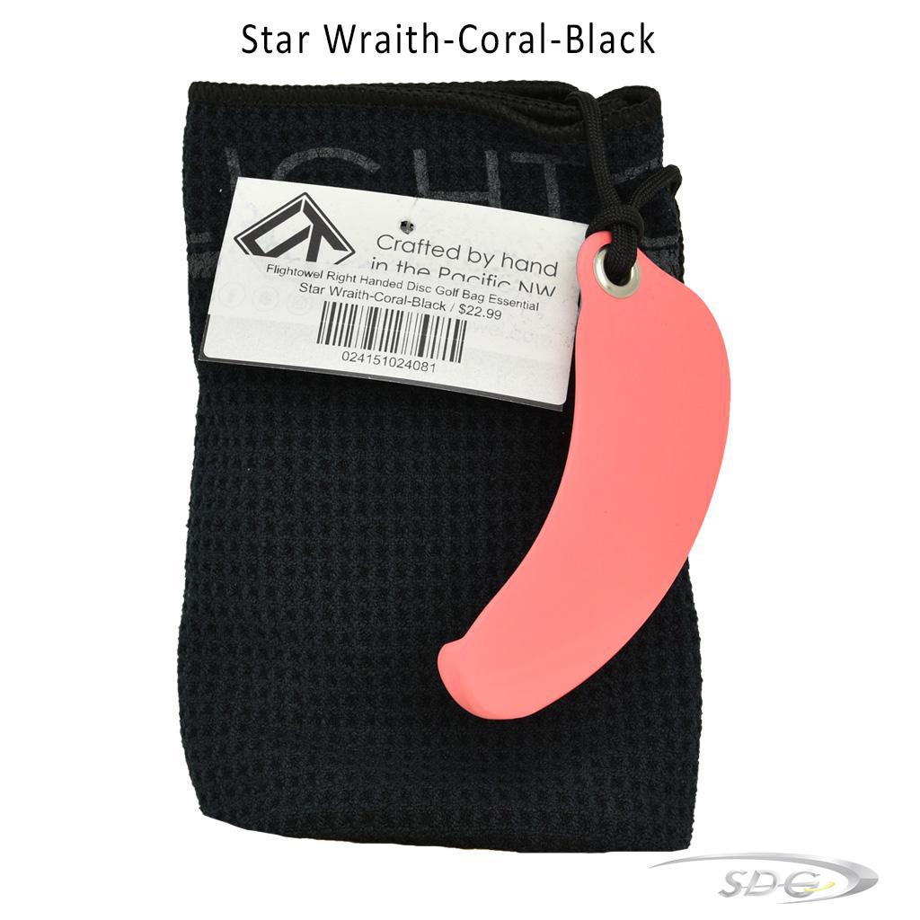 flightowel-right-handed-disc-golf-bag-essential Star Wraith-Coral-Black 