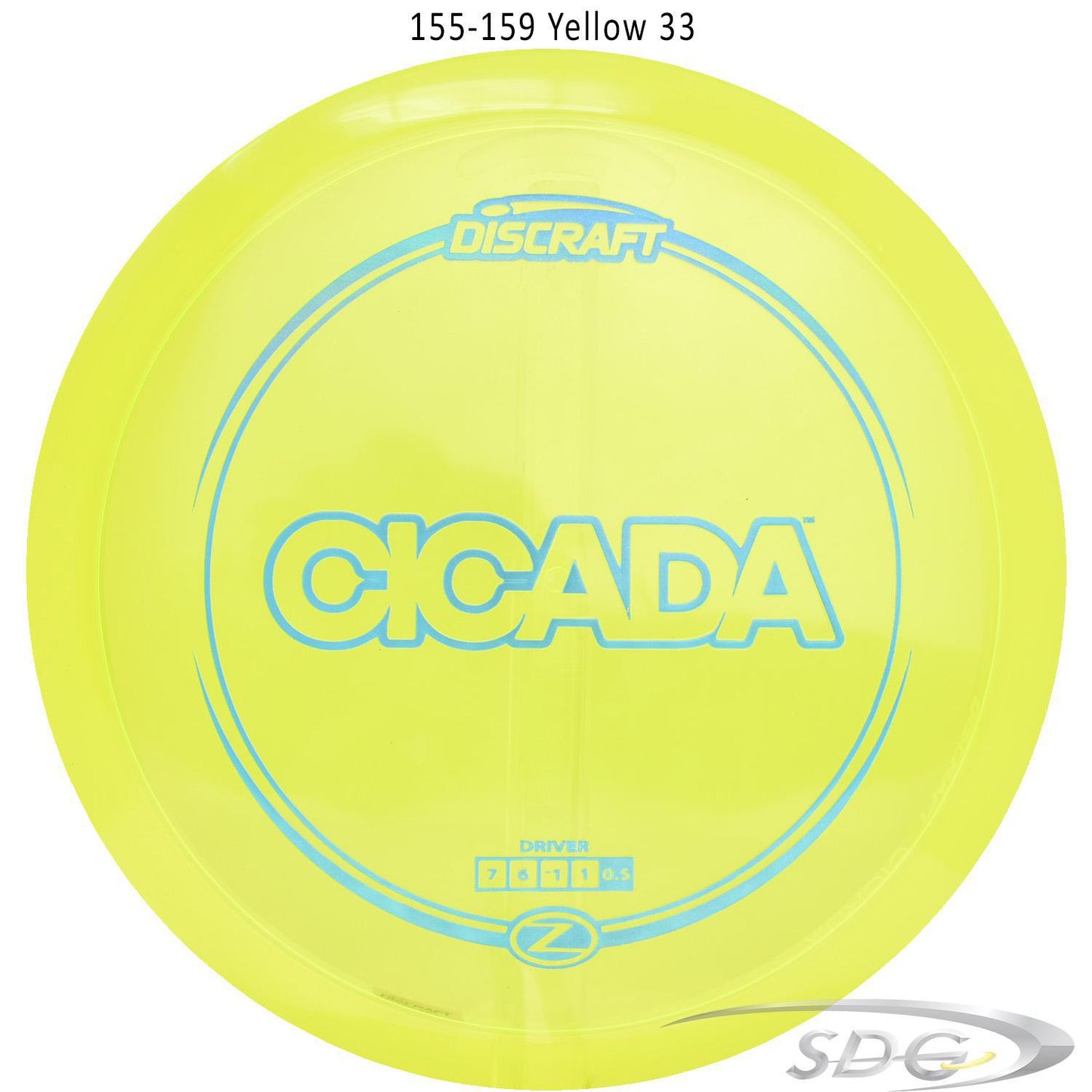 discraft-z-line-cicada-disc-golf-fairway-driver 155-159 Yellow 33 