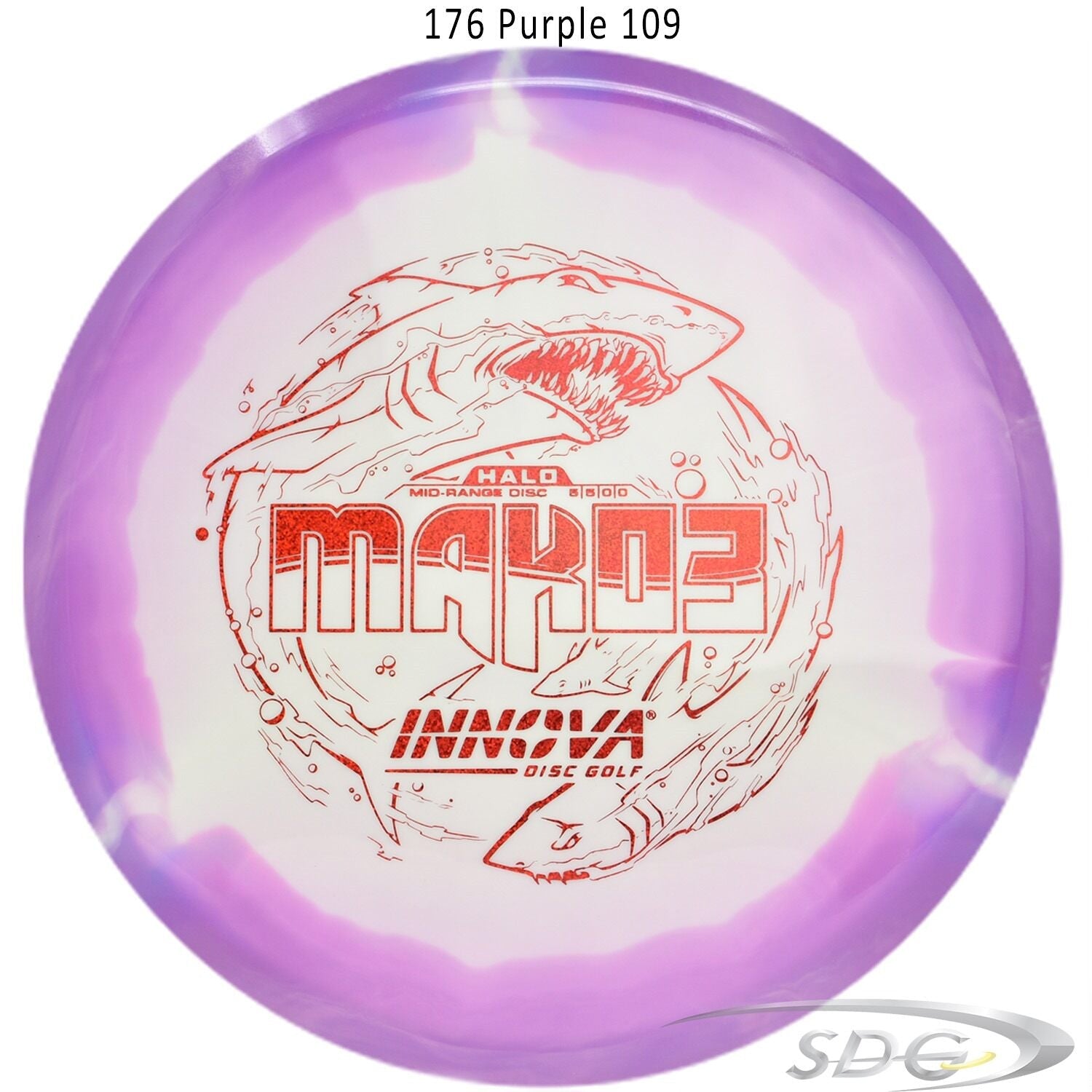 innova-halo-star-mako3-disc-golf-mid-range 176 Purple Halo 109 