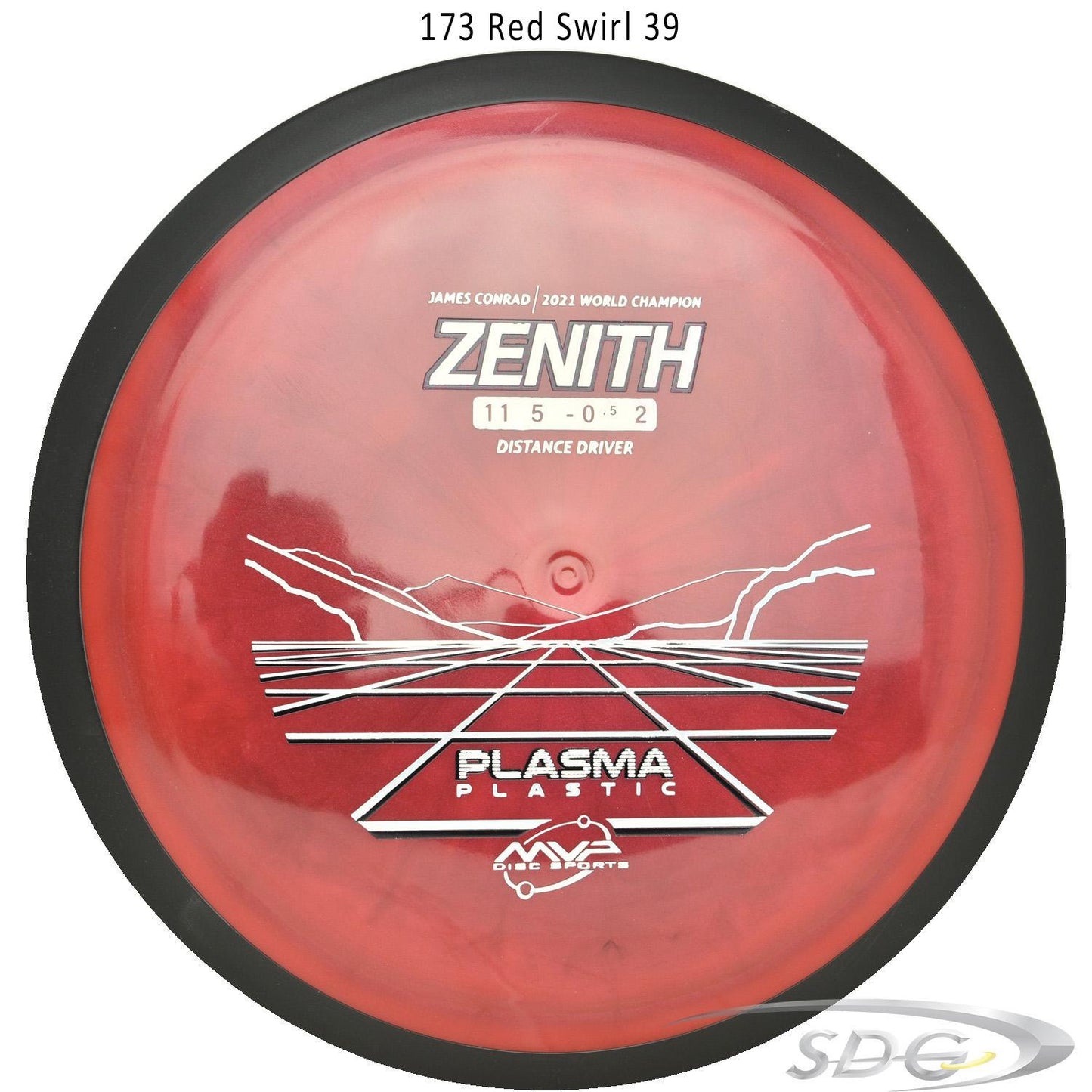 mvp-plasma-zenith-disc-golf-distance-driver 173 Red Swirl 39 