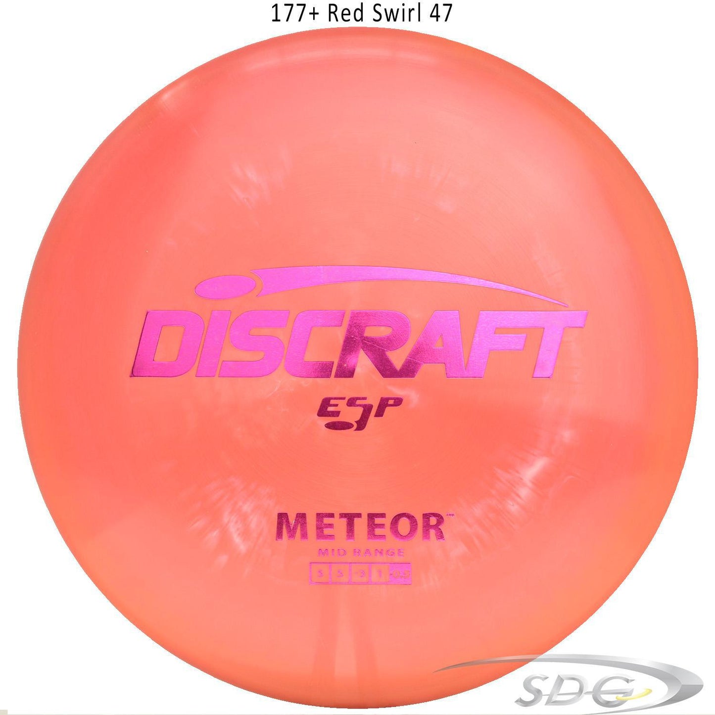 discraft-esp-meteor-disc-golf-mid-range 177+ Red Swirl 47 