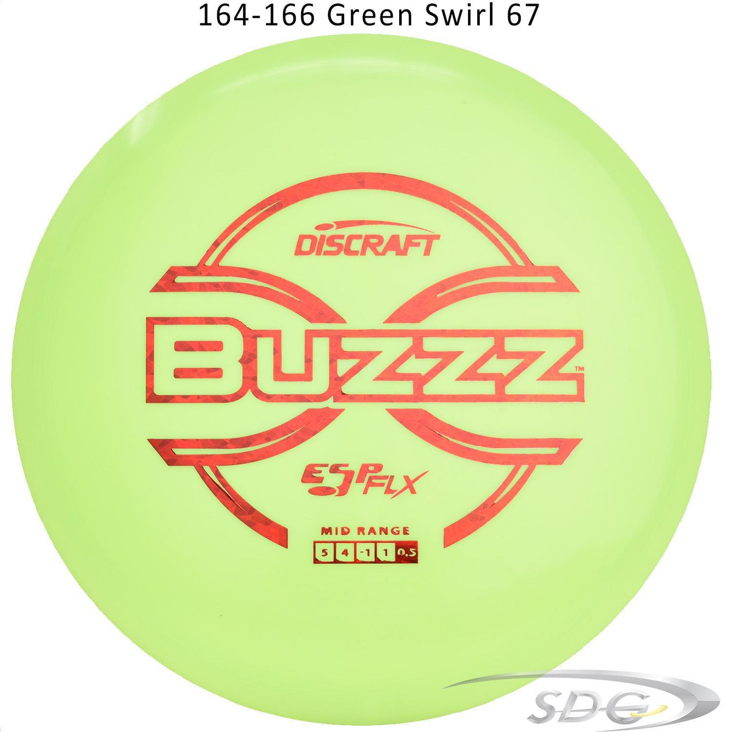 dicraft-esp-flx-buzzz-disc-golf-mid-range 164-166 Green Swirl 67