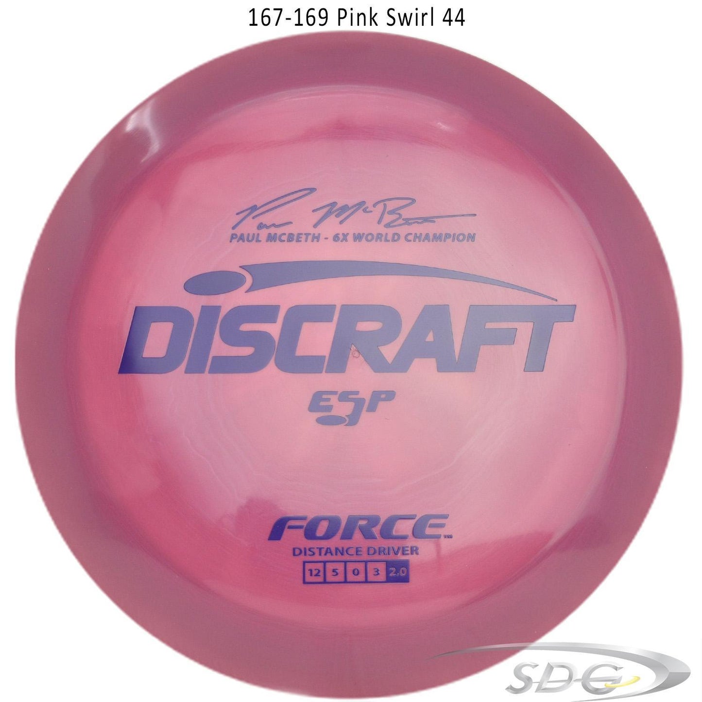 discraft-esp-force-6x-paul-mcbeth-signature-disc-golf-distance-driver 167-169 Pink Swirl 44
