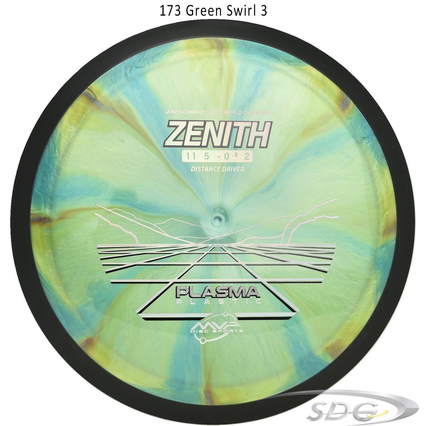mvp-plasma-zenith-disc-golf-distance-driver 173 Green Swirl 3 