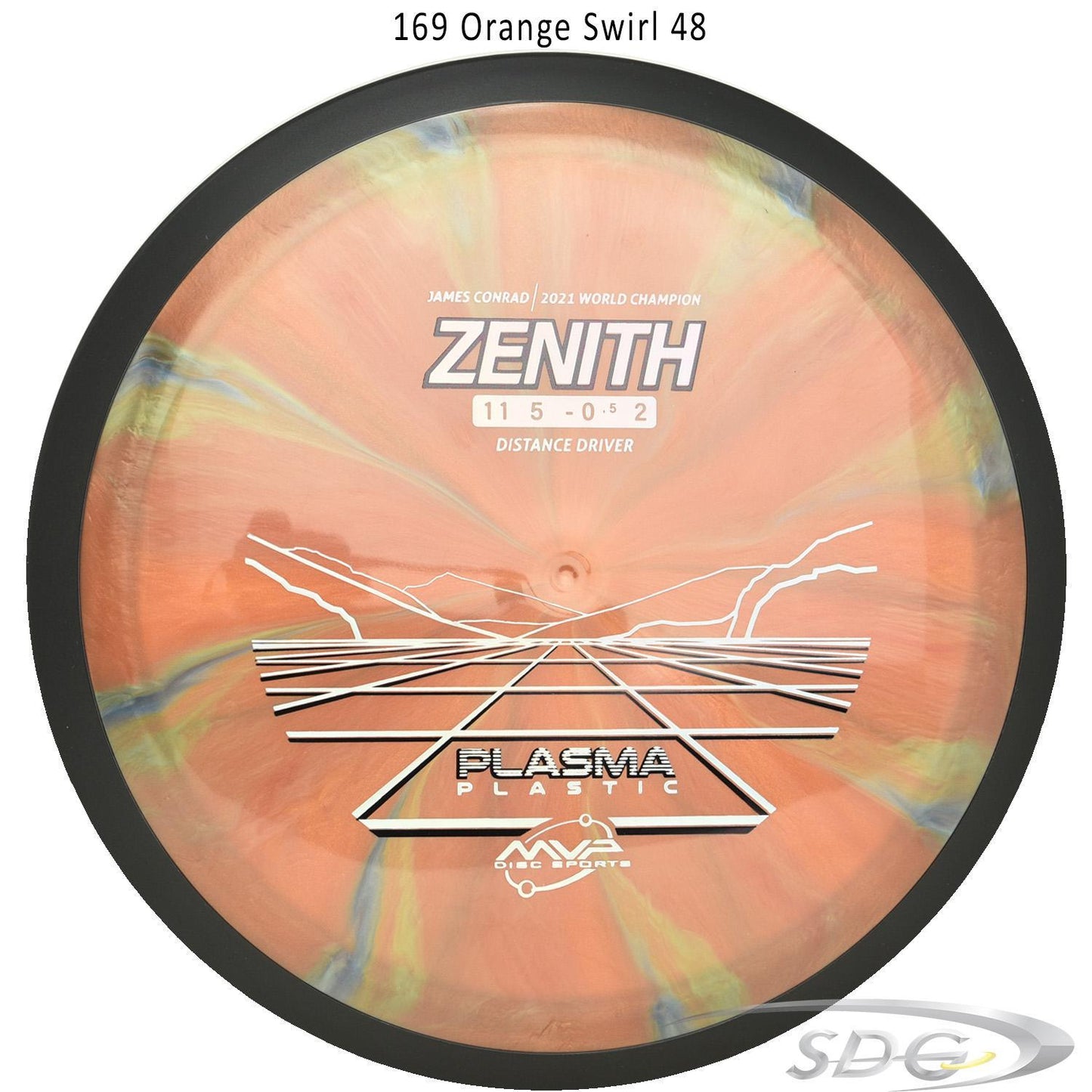 mvp-plasma-zenith-disc-golf-distance-driver 169 Orange Swirl 48 