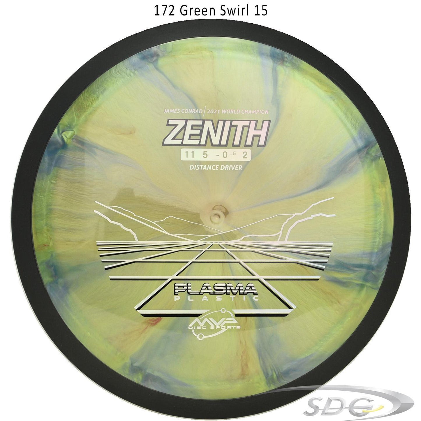 mvp-plasma-zenith-disc-golf-distance-driver 172 Green Swirl 15 