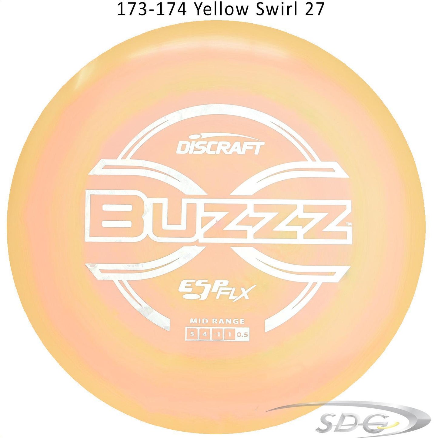 dicraft-esp-flx-buzzz-disc-golf-mid-range 173-174 Yellow Swirl 27