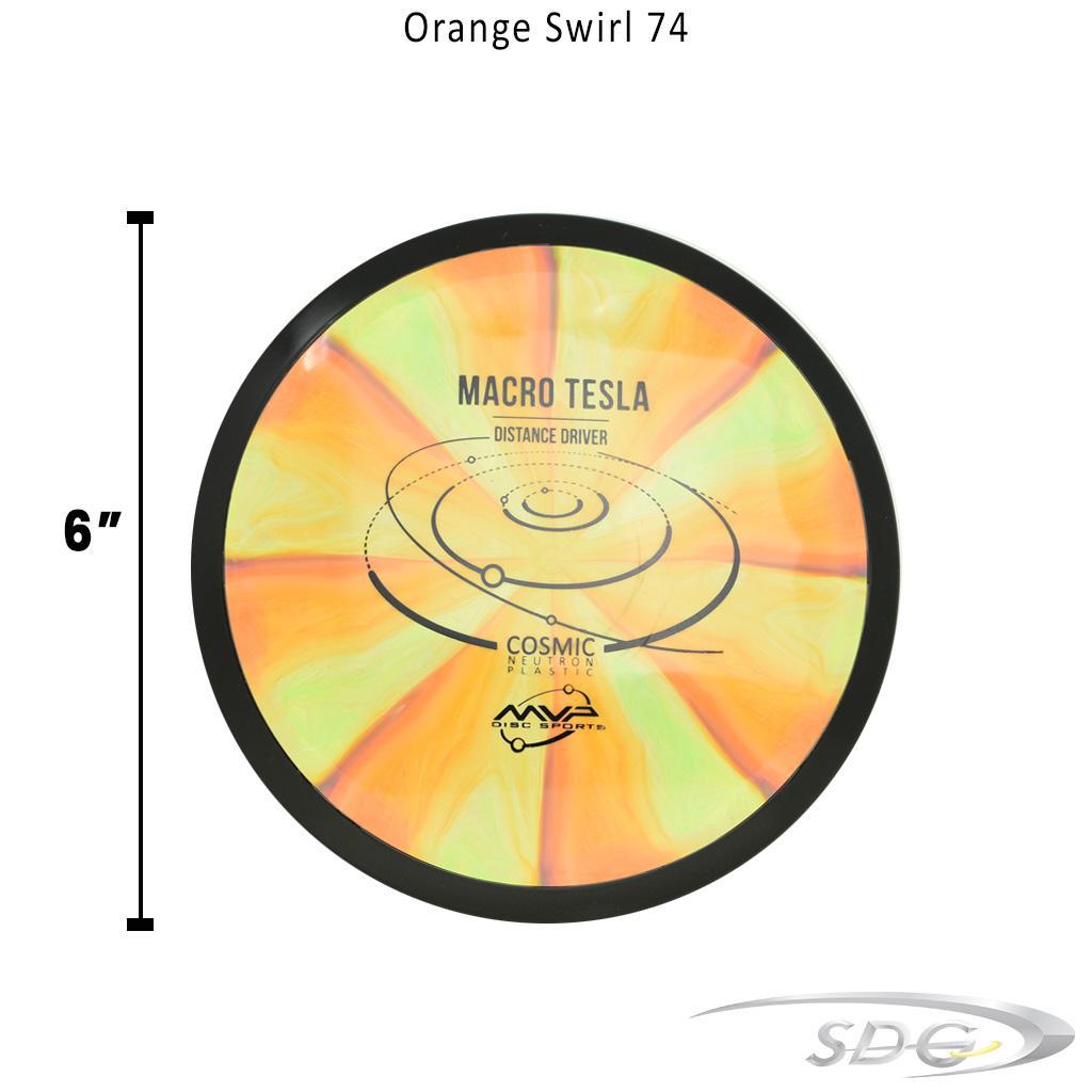 mvp-cosmic-neutron-tesla-macro-disc-golf-mini-marker Orange Swirl 74 