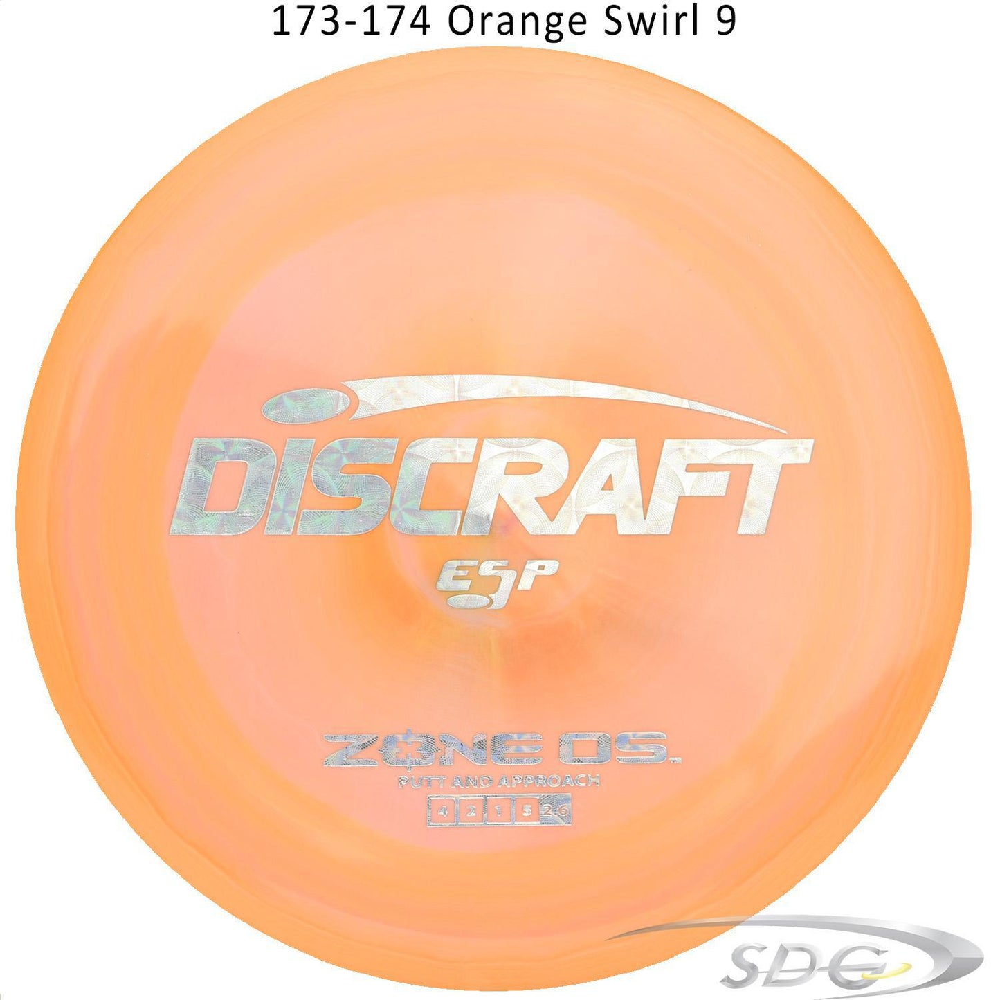 discraft-esp-zone-os-disc-golf-putter 173-174 Orange Swirl 9 
