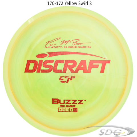 Discraft ESP Buzzz 6X Paul McBeth Signature Series Disc Golf Mid-Range (172-170 Weights)
