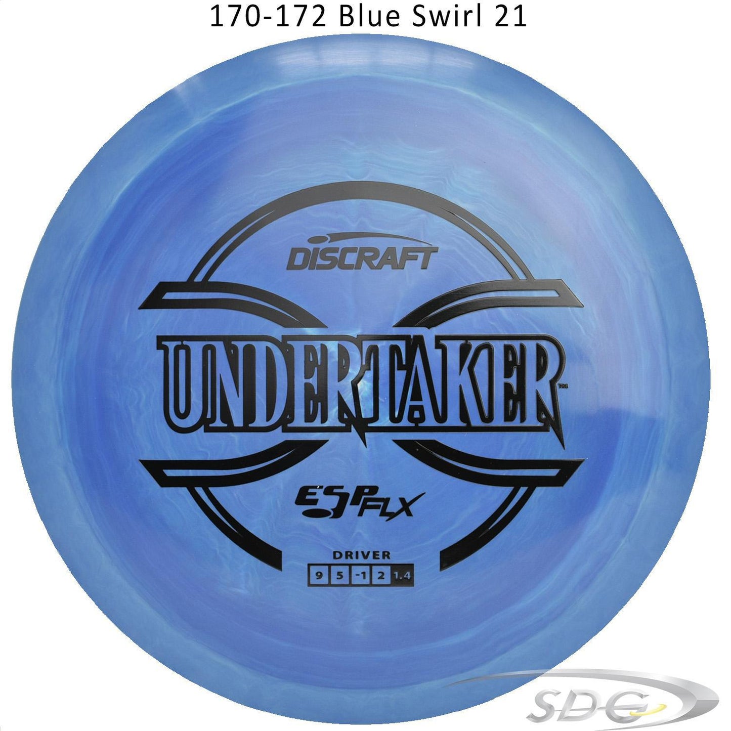 discraft-esp-flx-undertaker-disc-golf-distance-driver 170-172 Blue Swirl 21 