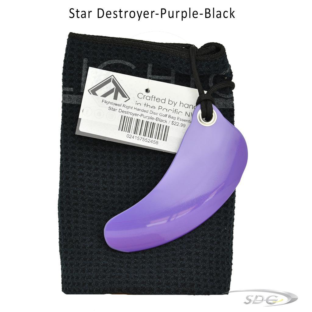flightowel-right-handed-disc-golf-bag-essential Star Destroyer-Purple-Black 