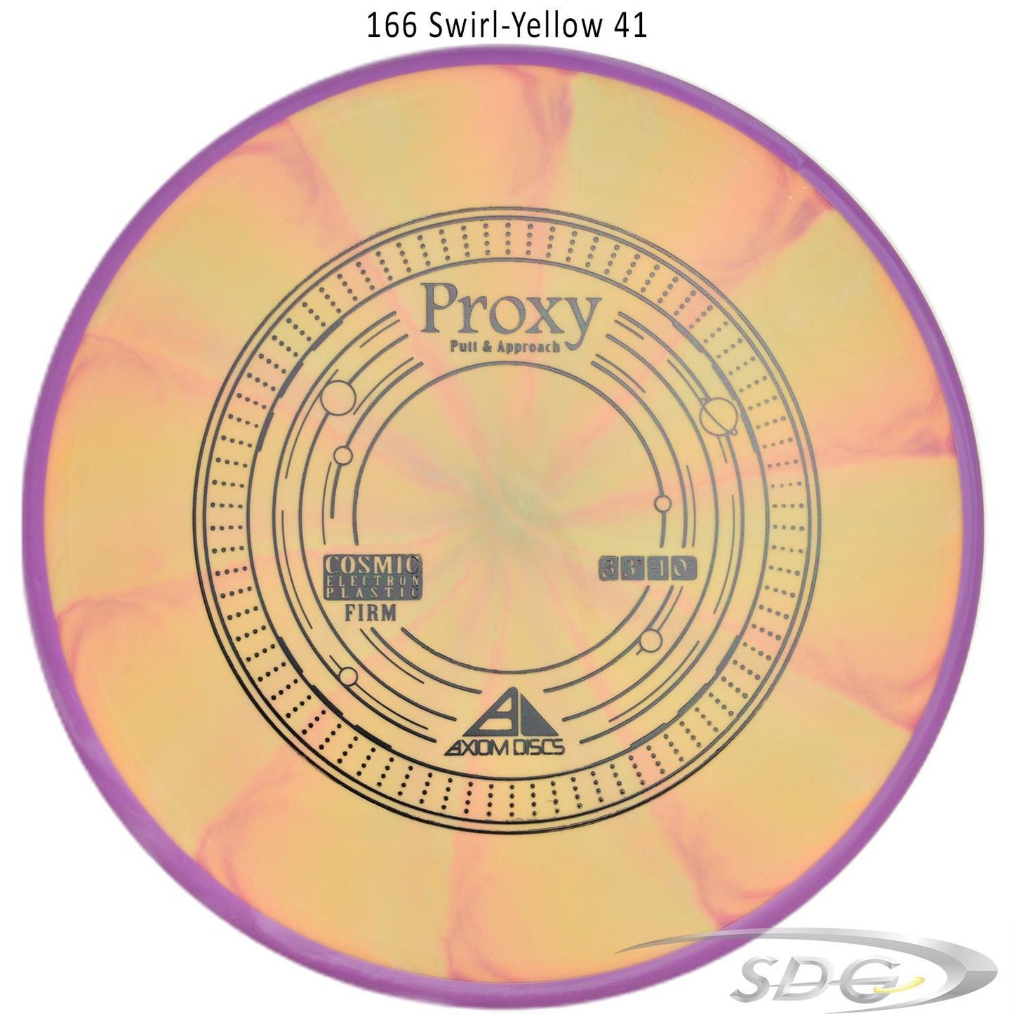 axiom-cosmic-electron-proxy-firm-disc-golf-putt-approach 166 Swirl-Yellow 41 