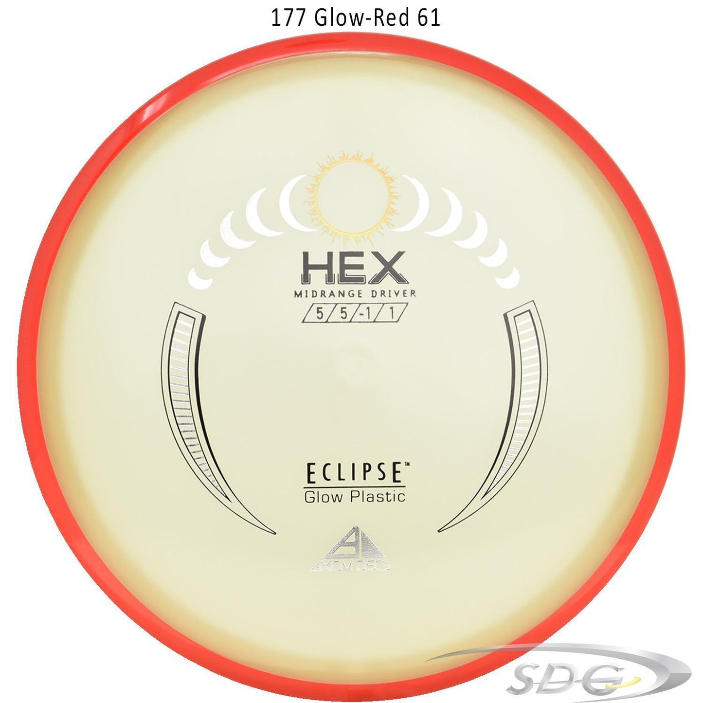 axiom-eclipse-hex-disc-golf-midrange 177 Glow-Red 61