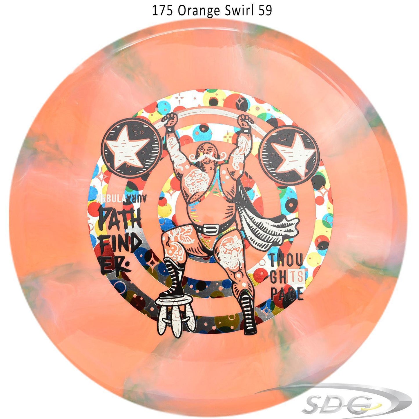 tsa-nebula-aura-pathfinder-strong-man-disc-golf-mid-range 175 Orange Swirl 59 