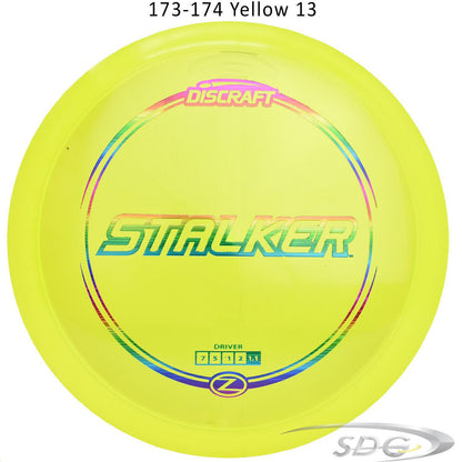 discraft-z-line-stalker-disc-golf-fairway-driver 173-174 Yellow 13