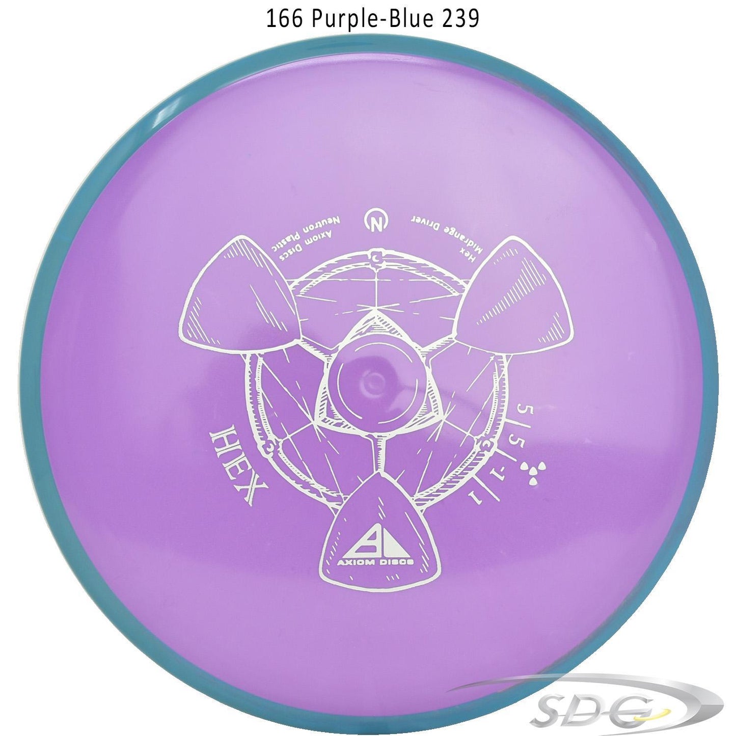 axiom-neutron-hex-disc-golf-midrange 166 Purple-Blue 239