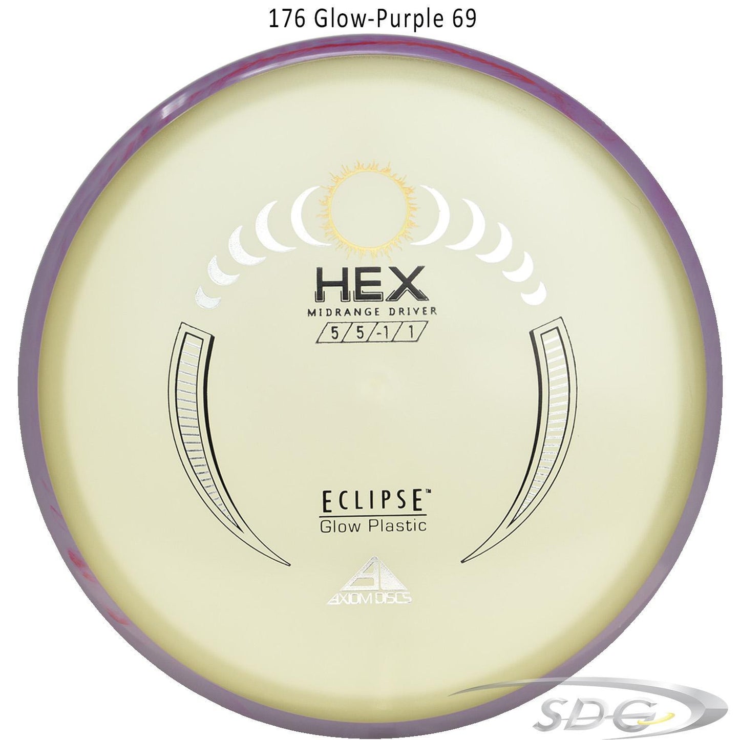 axiom-eclipse-hex-disc-golf-midrange 176 Glow-Purple 69