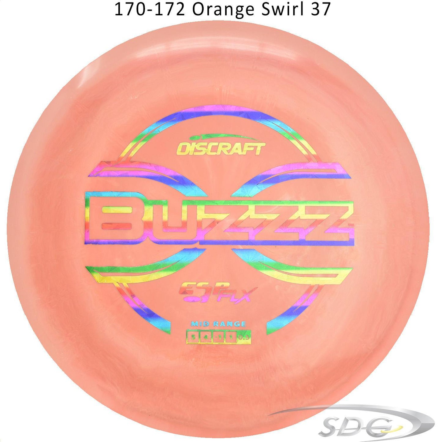 dicraft-esp-flx-buzzz-disc-golf-mid-range 170-172 Orange Swirl 37