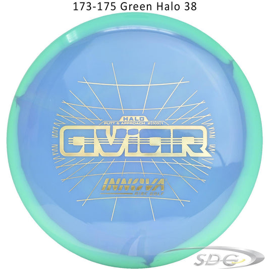 innova-halo-star-aviar-disc-golf-putter 173-175 Green Halo 38 