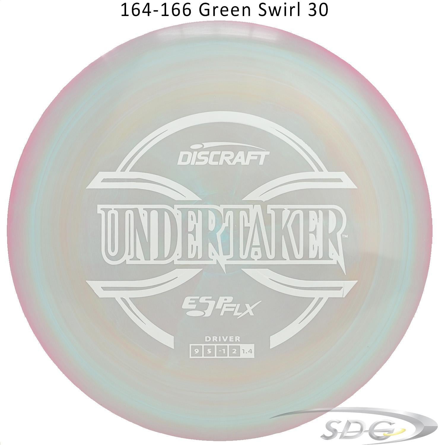 discraft-esp-flx-undertaker-disc-golf-distance-driver 164-166 Green Swirl 30