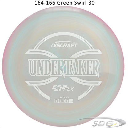 discraft-esp-flx-undertaker-disc-golf-distance-driver 164-166 Green Swirl 30