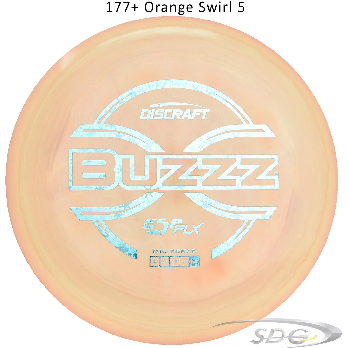dicraft-esp-flx-buzzz-disc-golf-mid-range 177+ Orange Swirl 5