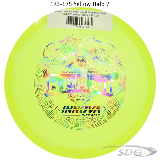 innova-halo-star-beast-disc-golf-distance-driver 173-175 Yellow Halo 7