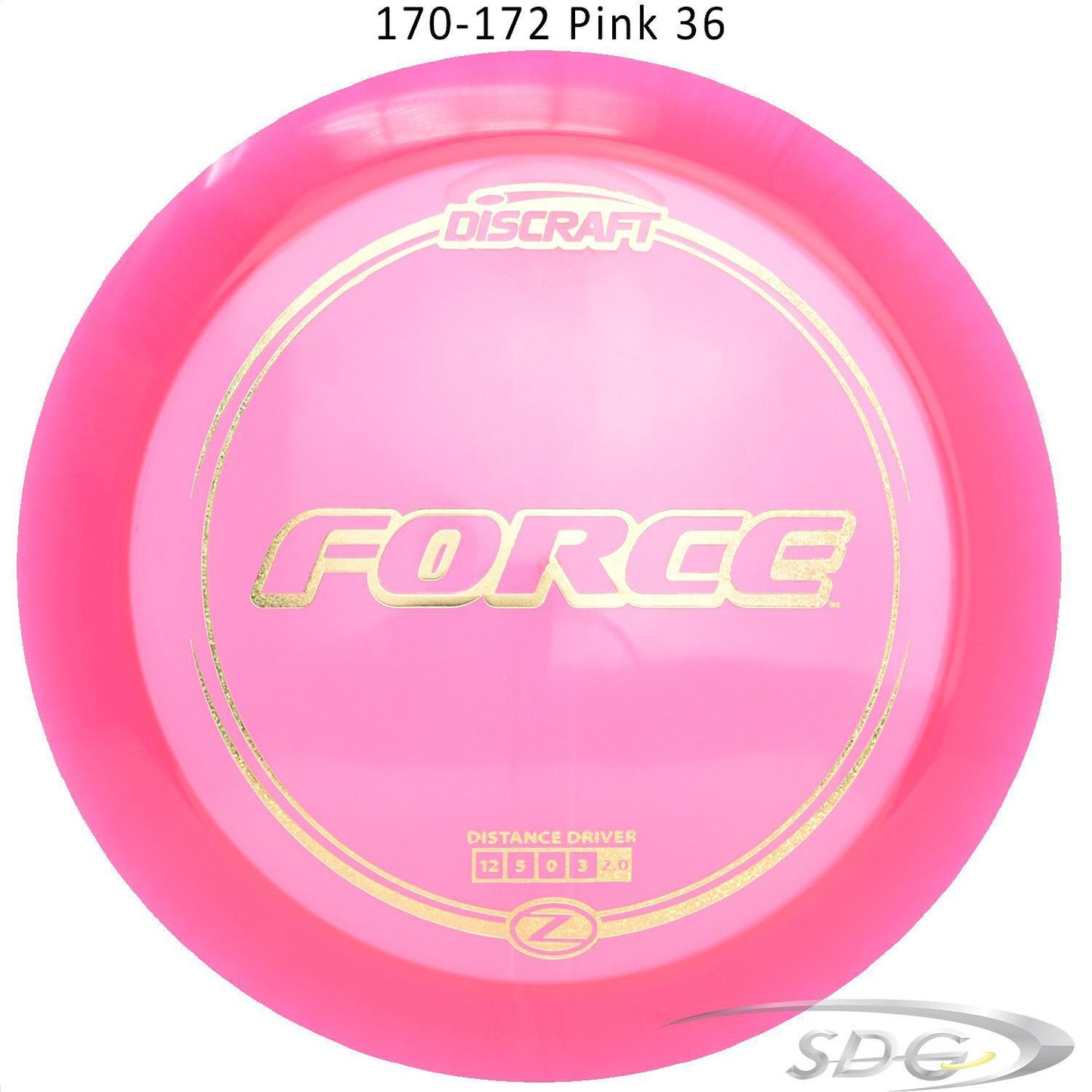 discraft-z-line-force-disc-golf-distance-driver 170-172 Pink 36 