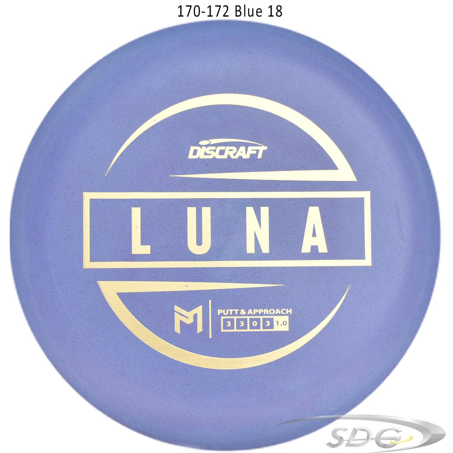 discraft-jawbreaker-rubber-blend-luna-paul-mcbeth-signature-disc-golf-putter 170-172 Blue 18