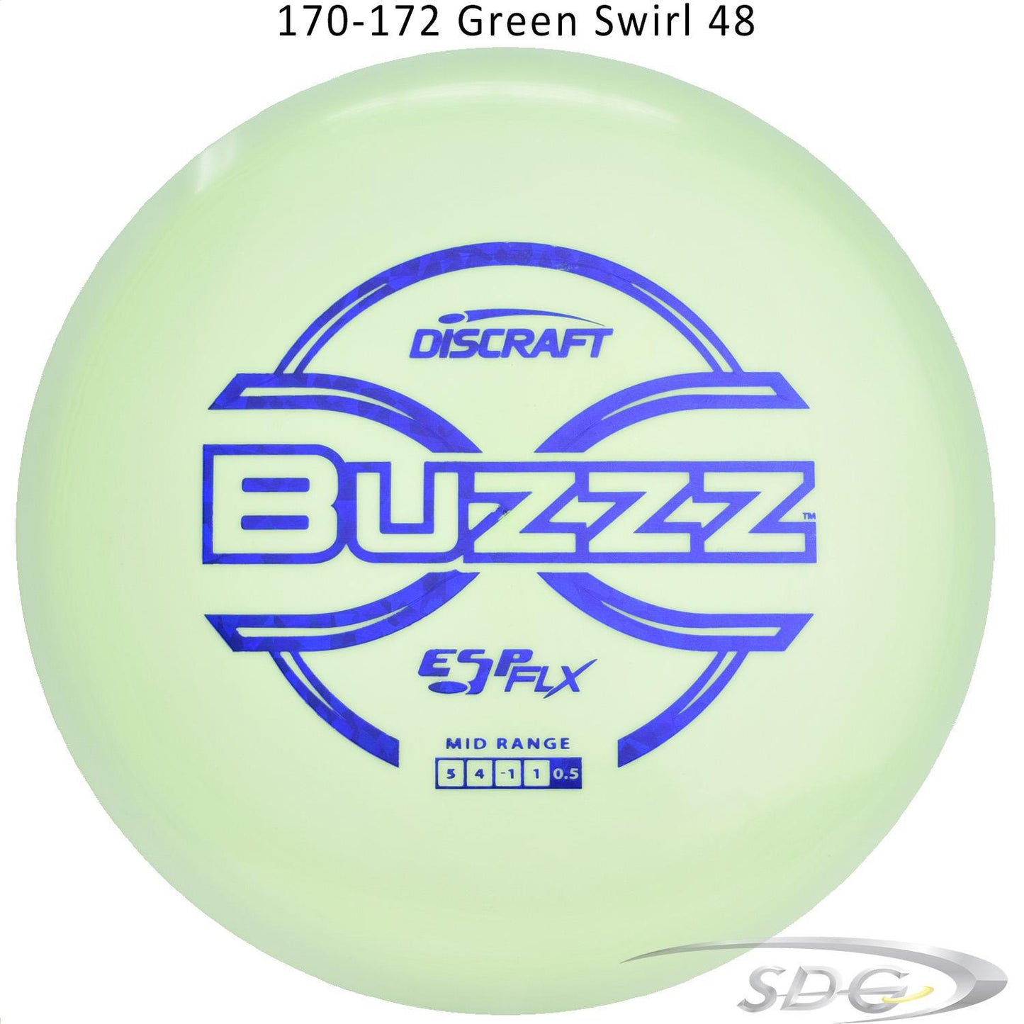 dicraft-esp-flx-buzzz-disc-golf-mid-range 170-172 Green Swirl 48