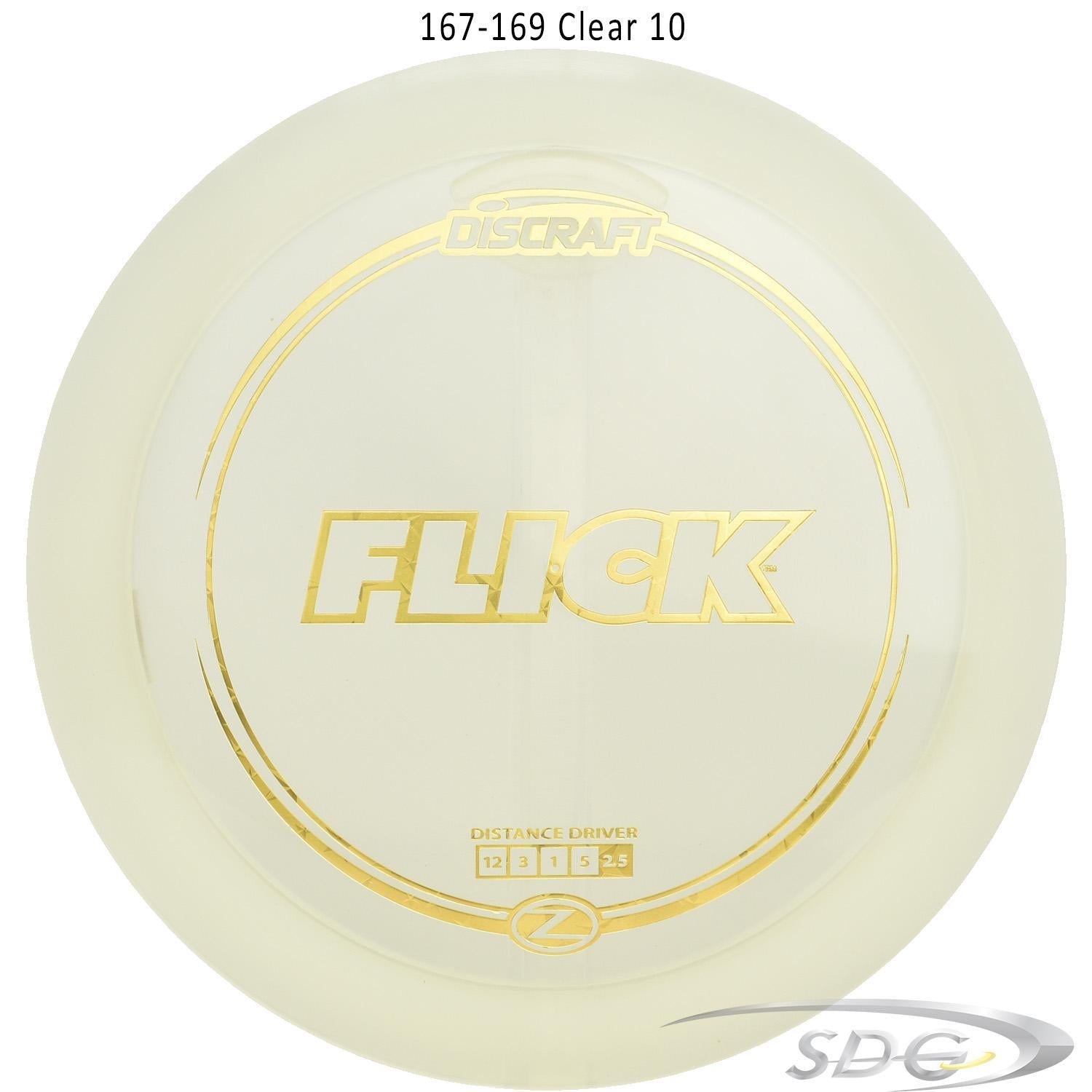 discraft-z-line-flick-disc-golf-distance-driver 167-169 Clear 10 