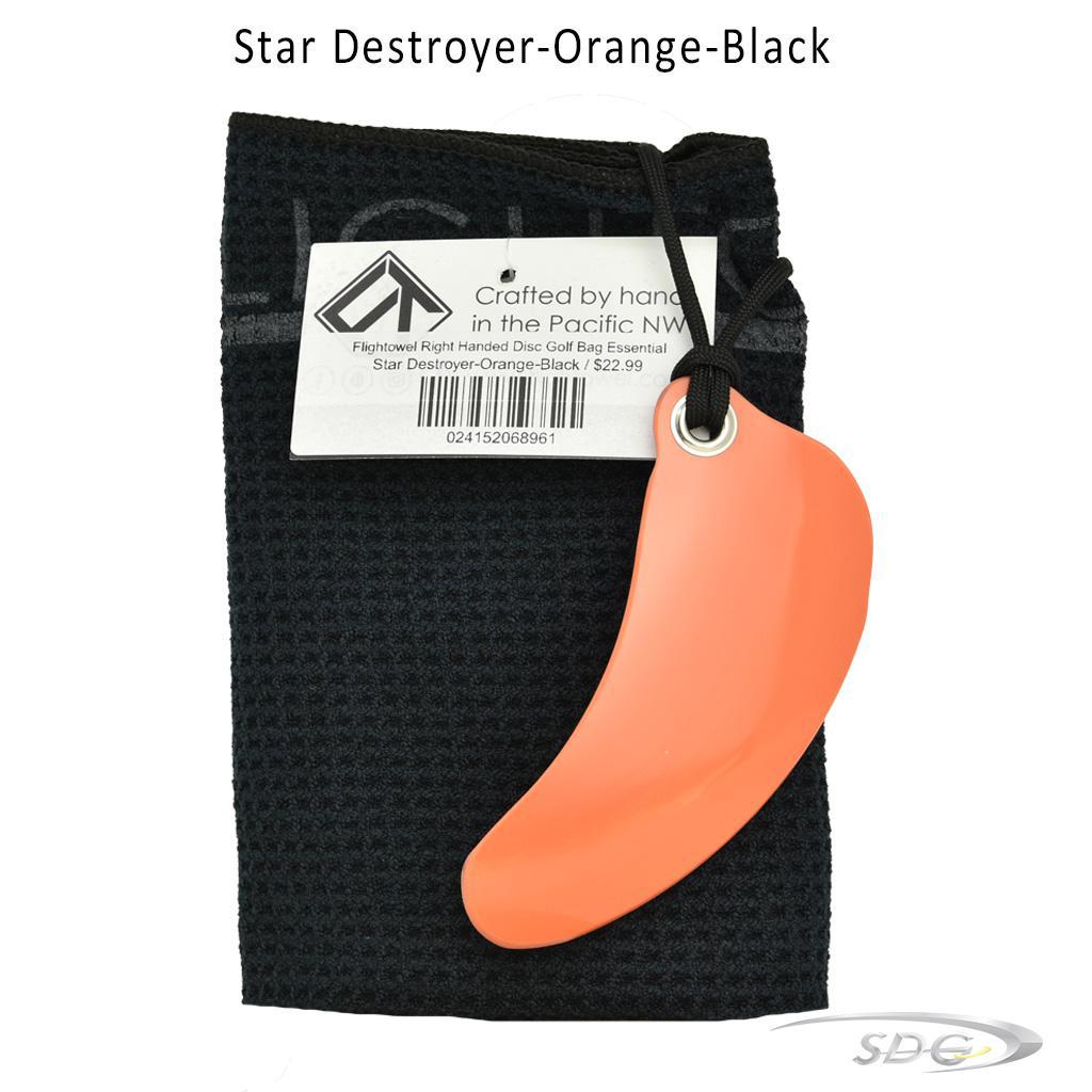 flightowel-right-handed-disc-golf-bag-essential Star Destroyer-Orange-Black 