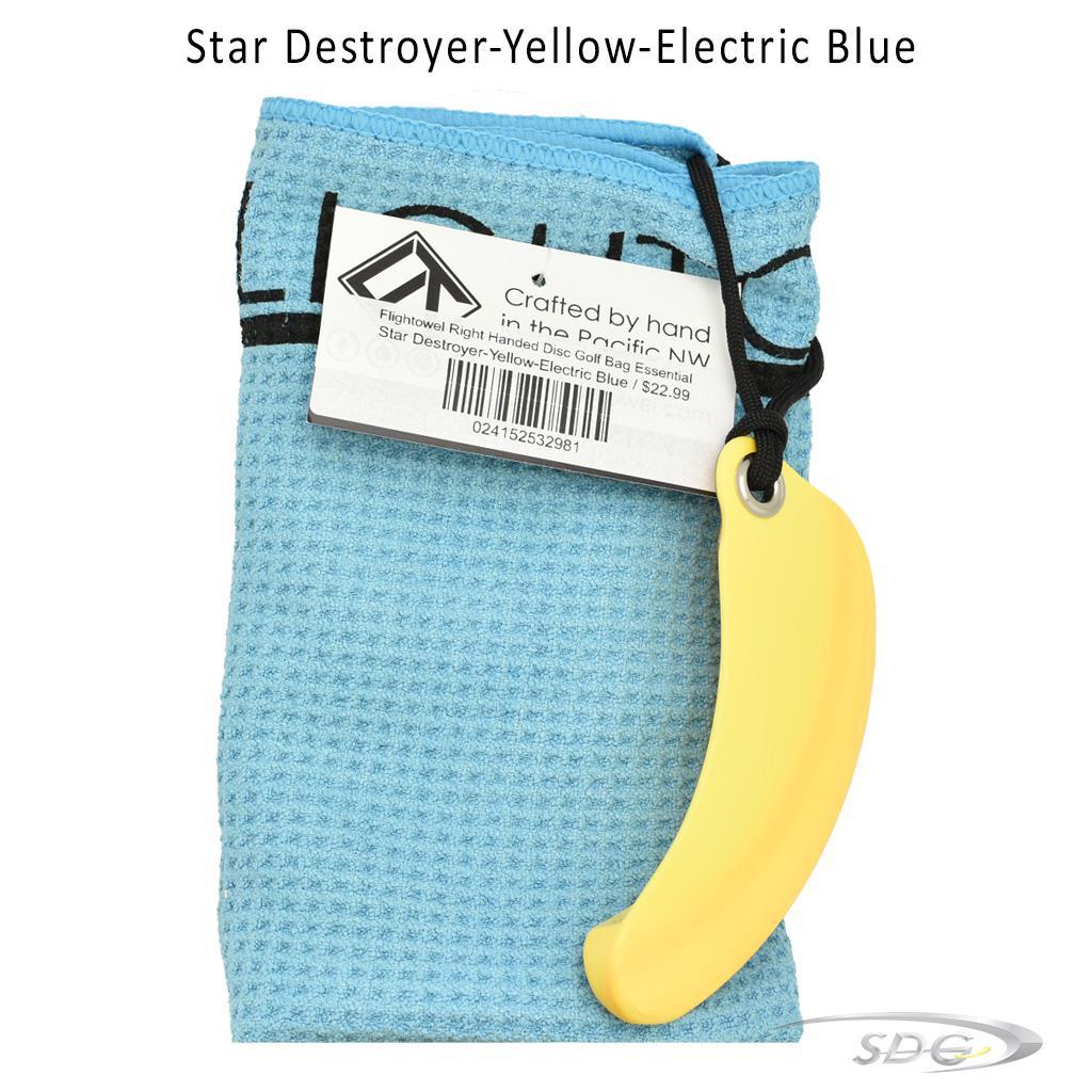 flightowel-right-handed-disc-golf-bag-essential Star Destroyer-Yellow-Electric Blue 