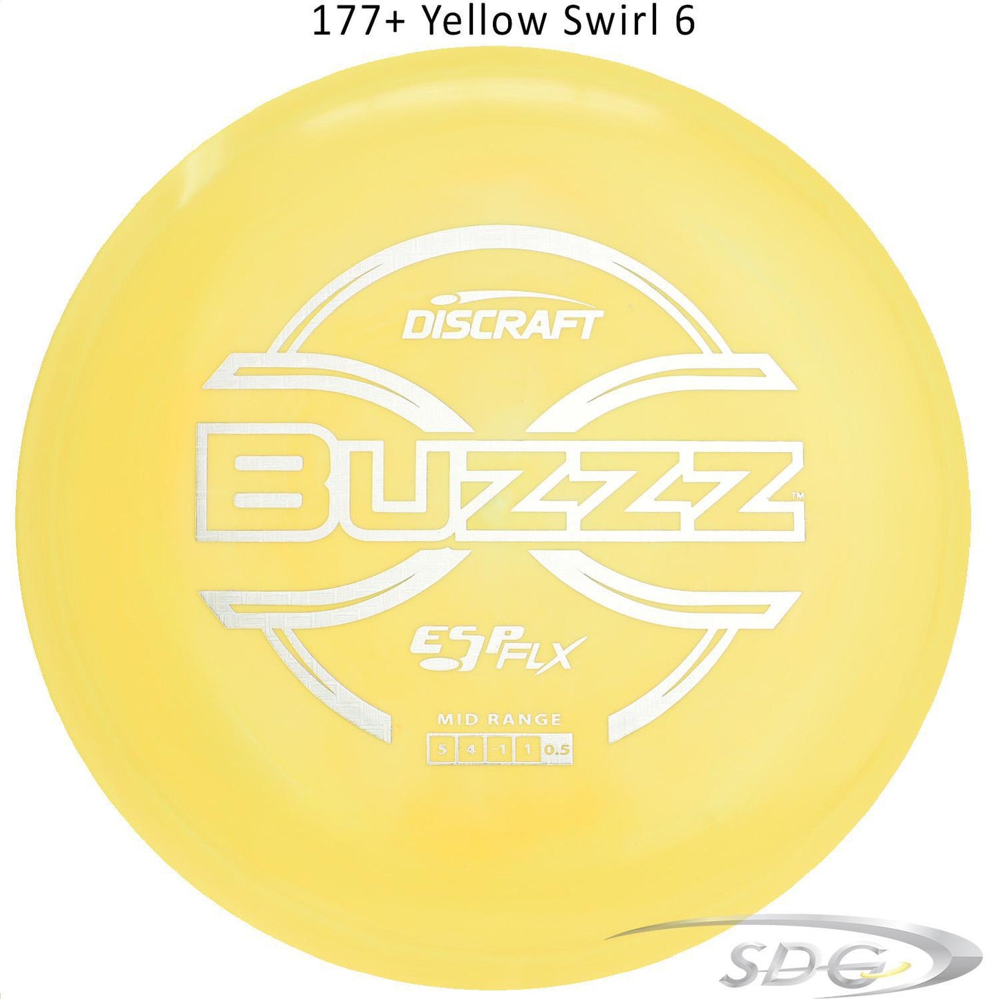 dicraft-esp-flx-buzzz-disc-golf-mid-range 177+ Yellow Swirl 6