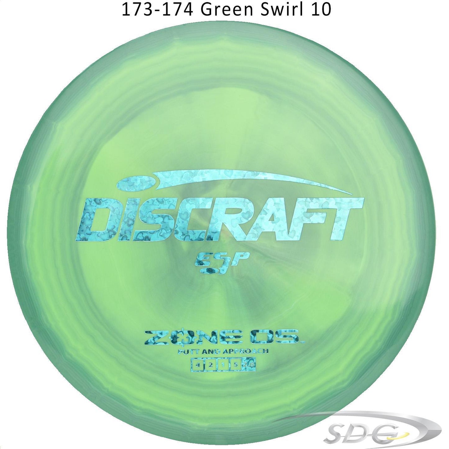 discraft-esp-zone-os-disc-golf-putter 173-174 Green Swirl 10 