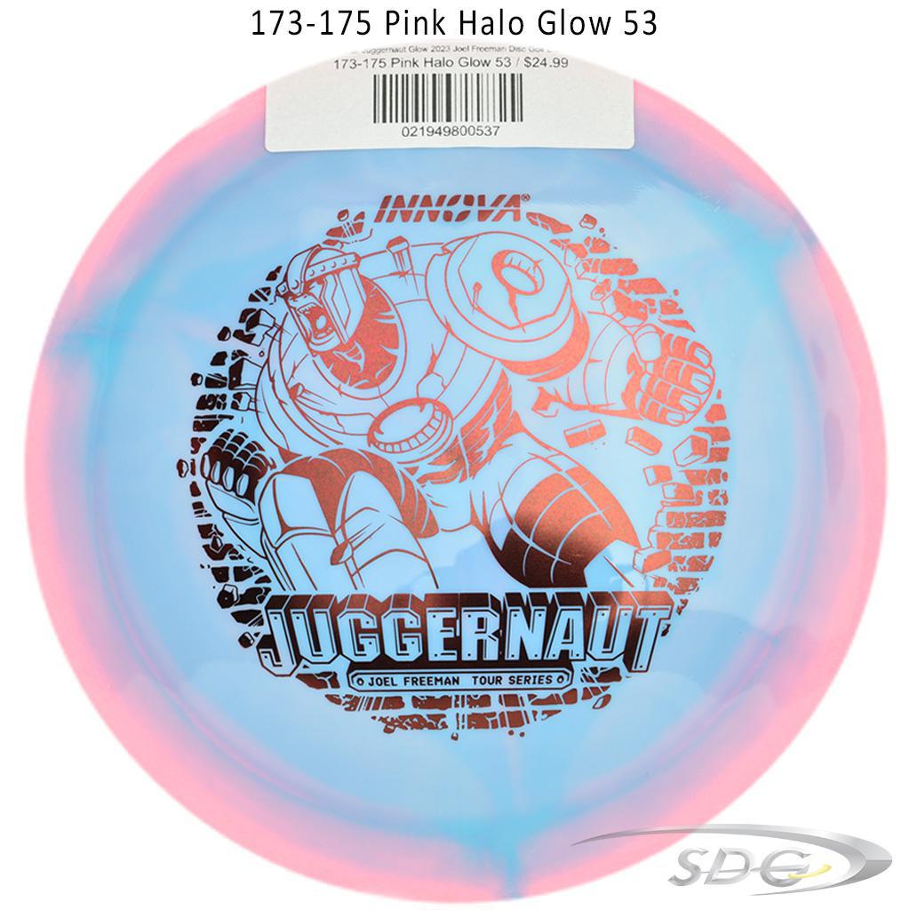 innova-halo-star-juggernaut-glow-2023-joel-freeman-disc-golf-distance-driver 173-175 Pink Halo Glow 53 