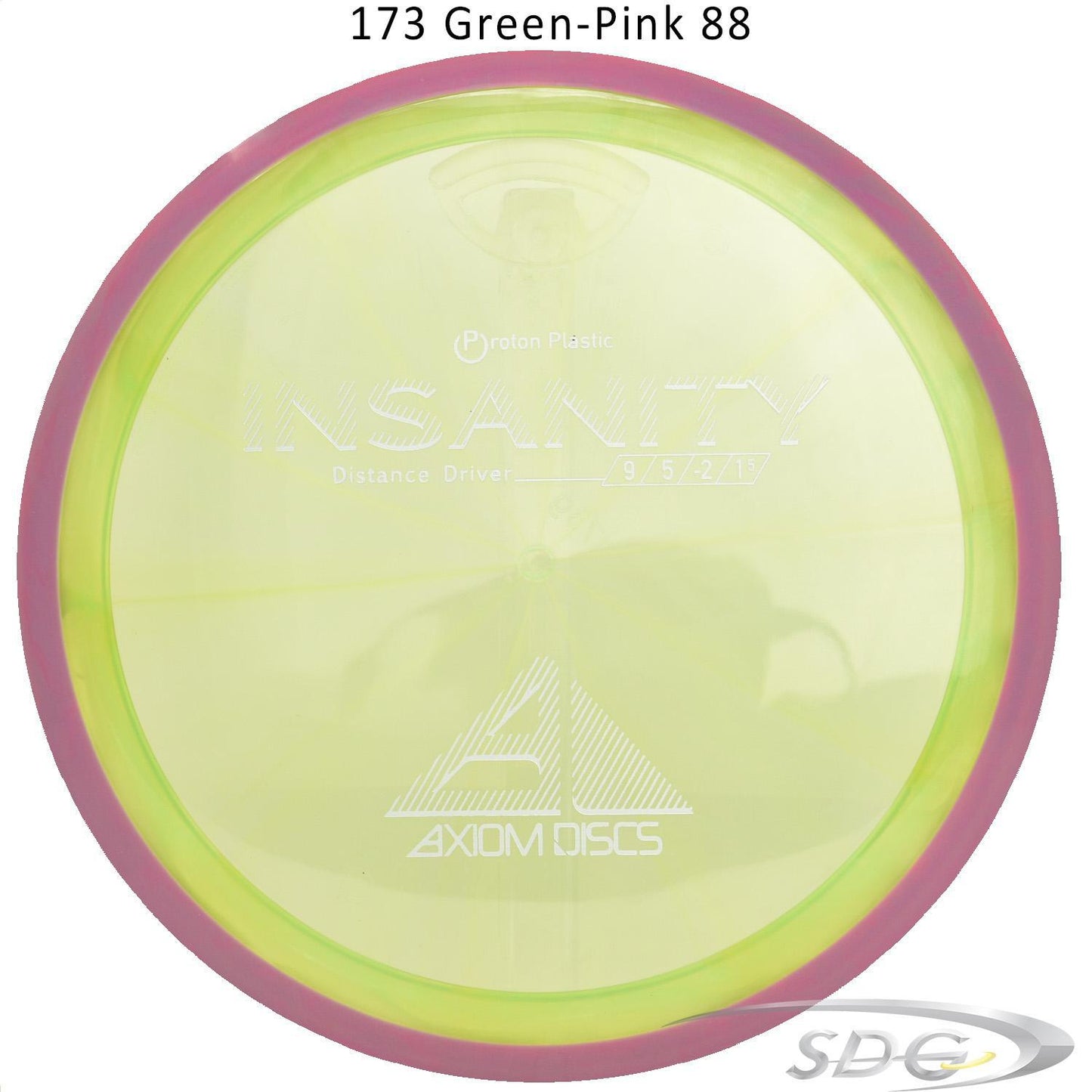 axiom-proton-insanity-disc-golf-distance-driver 173 Green-Pink 88 